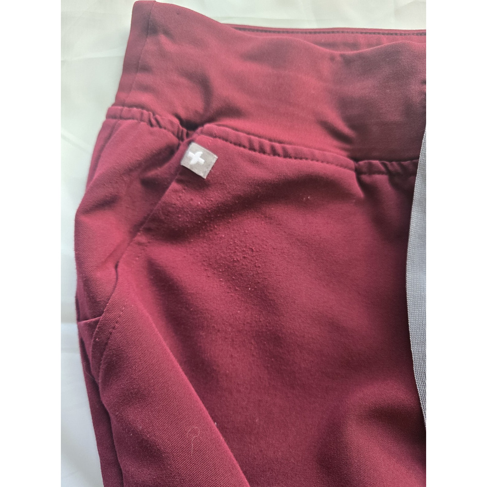 FIGS Technical Collection Scrub Pants Burgundy Unisex Polyester Rayon Spandex S - Picture 3 of 6